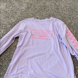 Purple vans long sleeve with pink prints